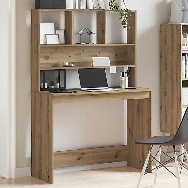 vidaXL Schreibtisch mit Regal Artisan-Eiche 102x45x148cm Holzwerkstoff 8558 günstig online kaufen