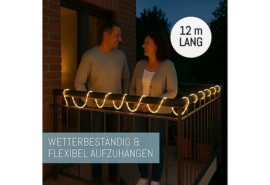 COZY HOME LED-Lichterkette Schlauch LED Stecker & Solar -, 200 LED I 8 Modi günstig online kaufen