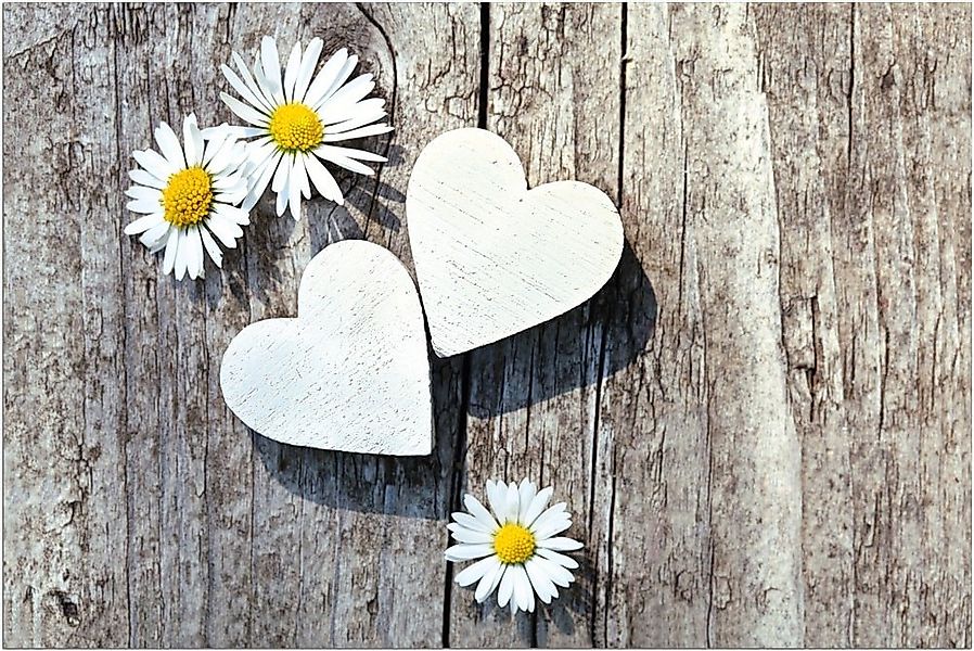 matches21 HOME & HOBBY Fußmatte Türmatte Blumen Herzen Landhaus in 40x60 cm günstig online kaufen