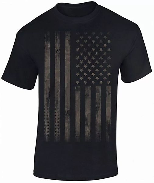 Baddery Print-Shirt T-Shirt: Stars and Stripes - Camo Style - USA Flagge US günstig online kaufen