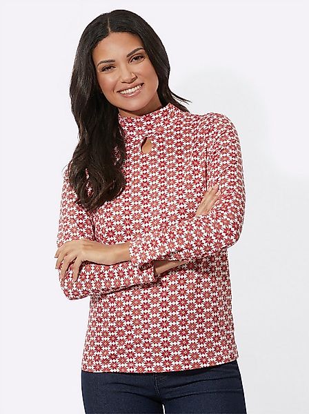 Sieh an! T-Shirt Stehkragenshirt . günstig online kaufen