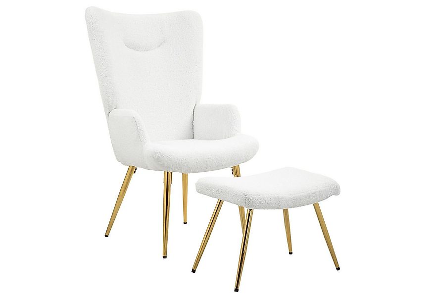 HOMCOM Relaxsessel Ohrensessel mit Hocker (Loungesessel, 2-St., Sessel), fü günstig online kaufen