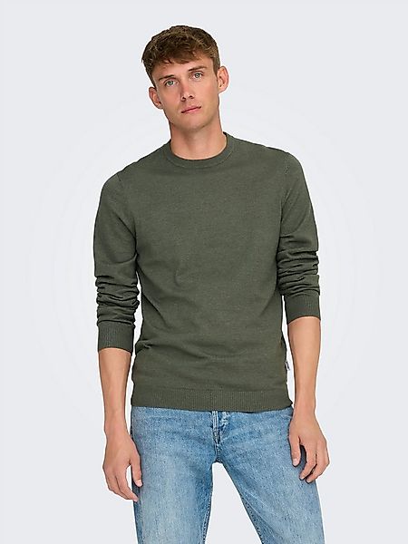 ONLY & SONS Strickpullover ONSLOUI REG 12 MEL CREW KNIT NOOS günstig online kaufen
