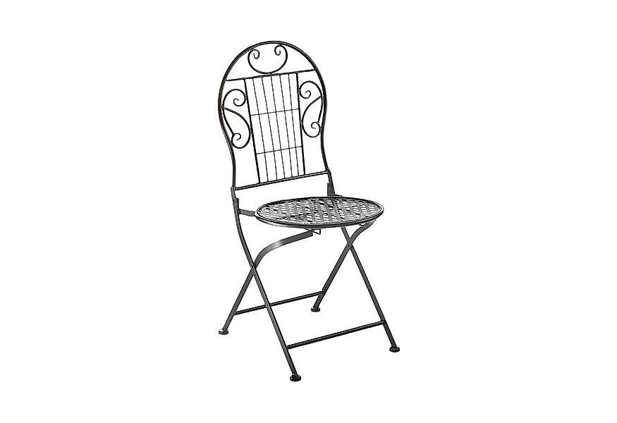 Kobolo 4-Fußstuhl Gartenstuhl Metallstuhl Klappstuhl Metall schwarz (zusamm günstig online kaufen