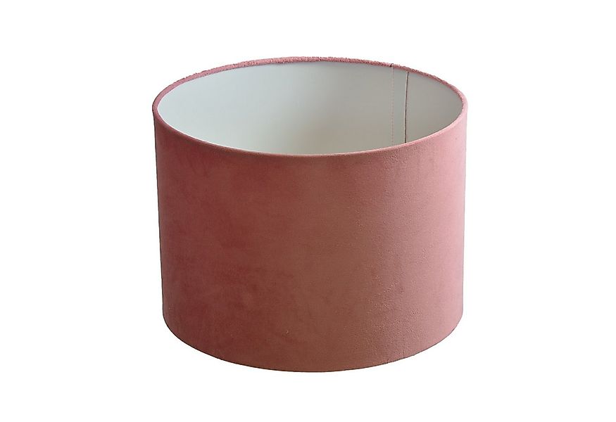 B&S Lampenschirm Ø 30 x 20 cm Velour rosa samtige Oberfläche Zylinderform günstig online kaufen