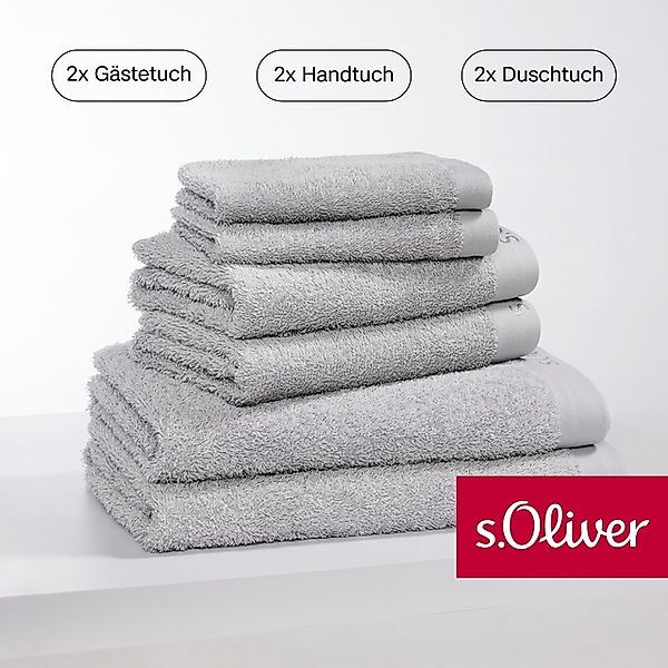 s.Oliver Handtuch Set »s.Oliver, Premium Qualität, 600 gr/m²«, (Set, 6 St., günstig online kaufen