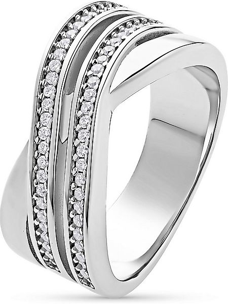 JETTE Silberring JETTE Damen-Damenring 925er Silber 54 Zirkonia, Zirkonia, günstig online kaufen