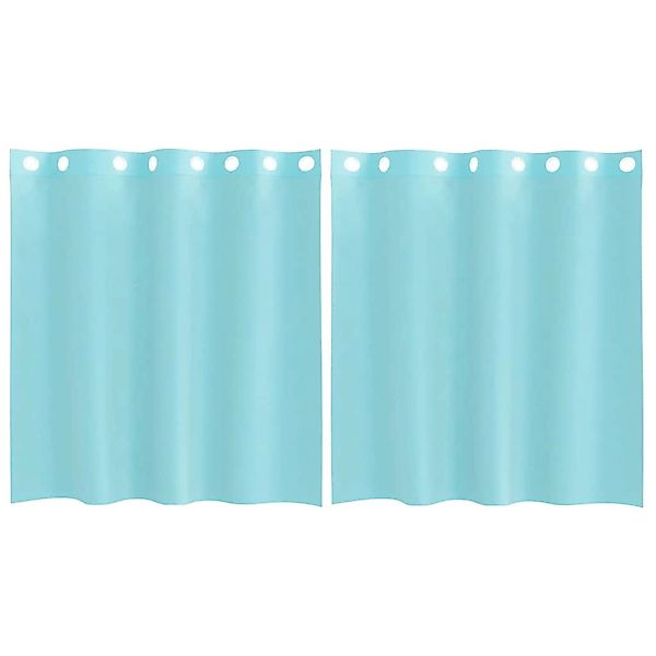 vidaXL Voile Vorhänge mit Ösen 2 Stk Türkis 4102143 günstig online kaufen