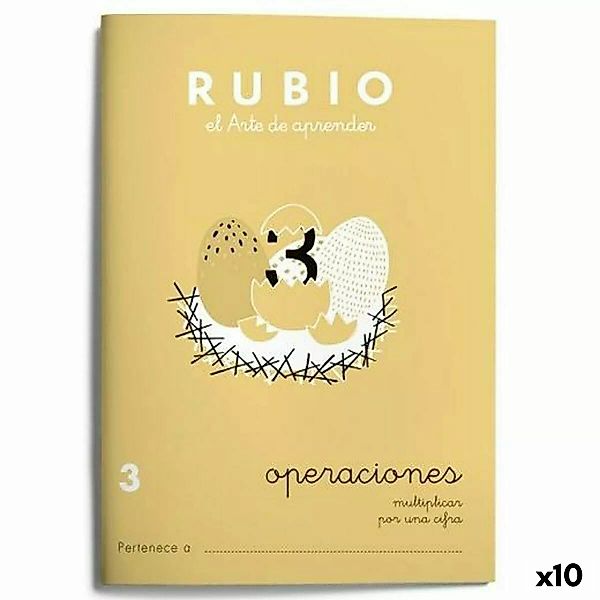 Mathematik-notizbuch Rubio Nº3 Spanisch 20 Bettlaken 10 Stück günstig online kaufen