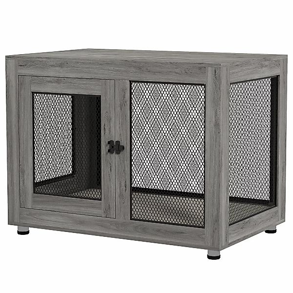 PawHut Hundekäfig für Zuhause, Hundebox mit 2 Türen, Waschbaren Kissen, Hun günstig online kaufen