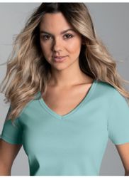 Trigema T-Shirt TRIGEMA V-Shirt aus Baumwolle/Elastan günstig online kaufen