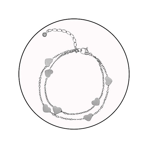 GOLDKLEIN Armband Edelstahl Schmuck Herz Armkette, günstig online kaufen