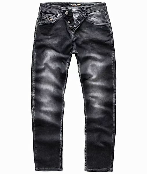 Rock Creek Regular-fit-Jeans Herren Jeans Stonewashed Dunkelgrau RC-2273 günstig online kaufen