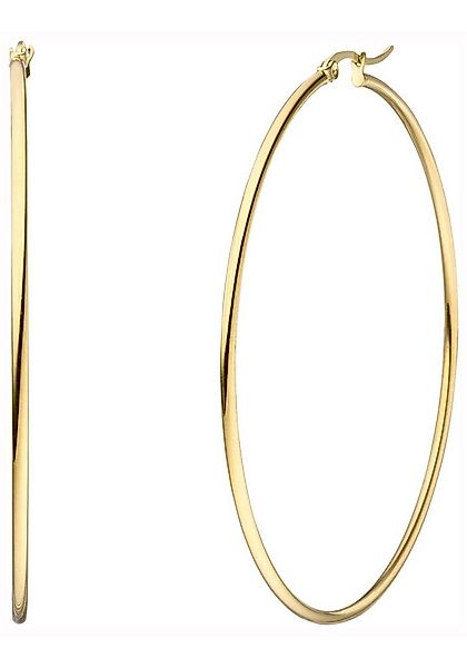 JOBO Paar Creolen, Edelstahl goldfarben beschichtet 70 mm günstig online kaufen