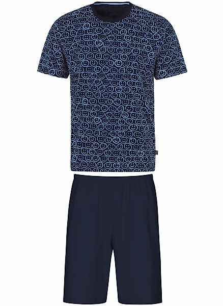 Trigema Schlafanzug "TRIGEMA Kurzer Schlafanzug mit Smiley-Motiv" 1 tlg. günstig online kaufen