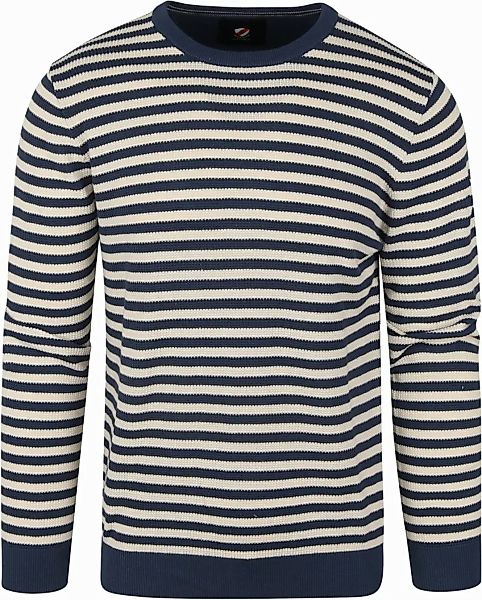 Suitable  Pullover O-Ausschnitt Dunkel Blau Streifen - Größe XXL günstig online kaufen