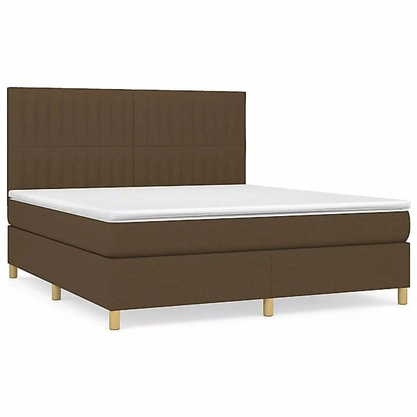 vidaXL Boxspringbett mit Matratze Dunkelbraun 180x200 cm Stoff1395165 günstig online kaufen