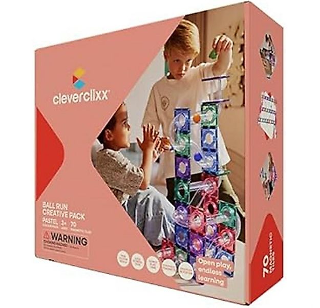 Cleverclixx Cleverclixx Kugelbahn-Kreativ-Bausatz in Pastellfarben 70 Teile günstig online kaufen