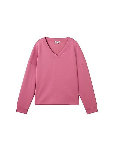 TOM TAILOR Sweatshirt Sweatshirt scuba v-neck günstig online kaufen