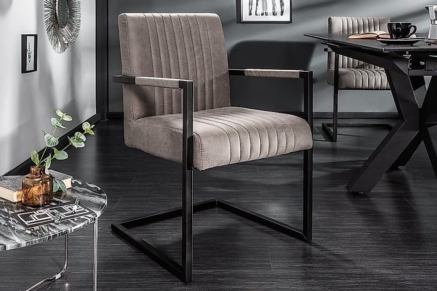 riess-ambiente Freischwinger BIG ASTON taupe / günstig online kaufen