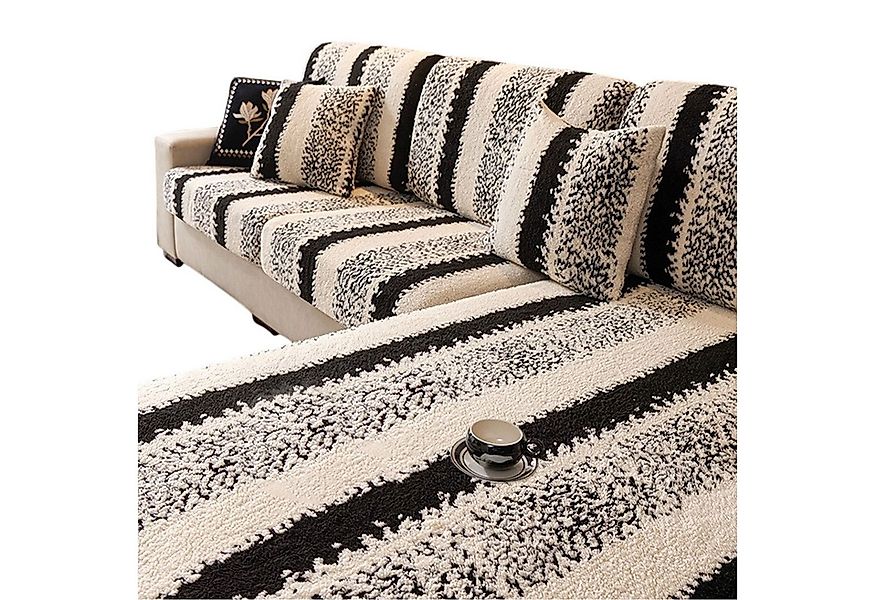 Refttenw Sofahusse Plüschsofabezug,Elastischer Couch Sesselbezug, L-förmige günstig online kaufen