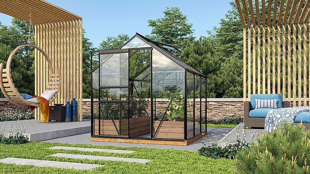 Vitavia Gewächshaus Venus 3800, BxTxH: 195 x 195 x 197 cm, 3 mm Wandstärke, günstig online kaufen