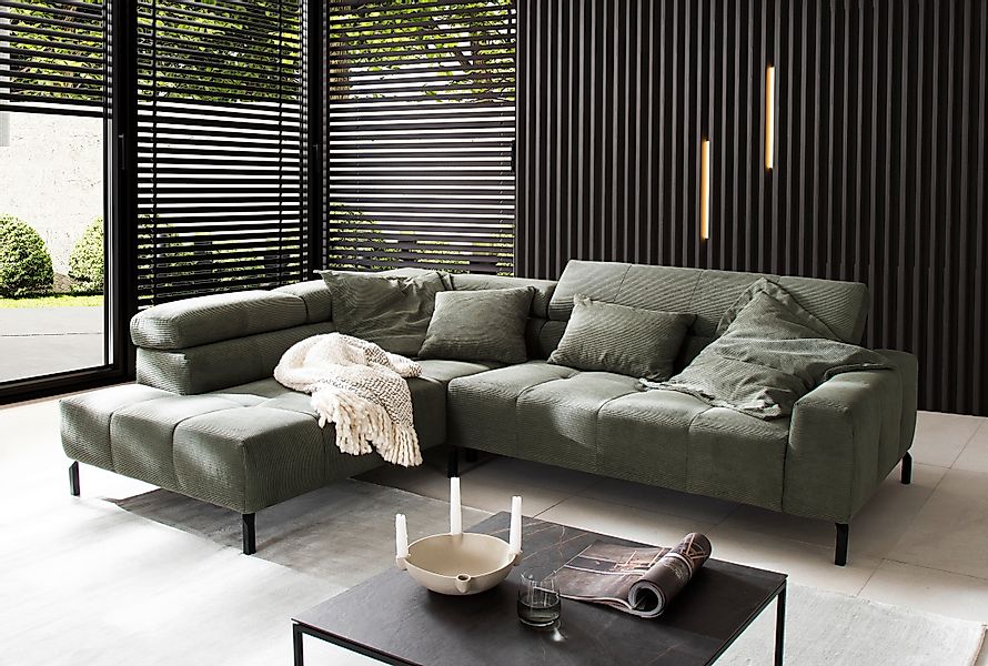 PLACES OF STYLE Ecksofa "Claya, L-Form, incl. Kopfteilverstellung, Breite 2 günstig online kaufen