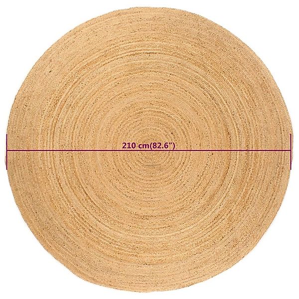 Vidaxl Teppich Jute Geflochten 210 Cm Rund günstig online kaufen
