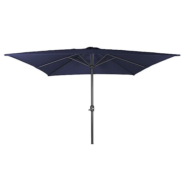 Lex Alu Sonnenschirm 2,5x2,5 m Quadratisch Kurbelschirm Gartenschirm Balkon günstig online kaufen