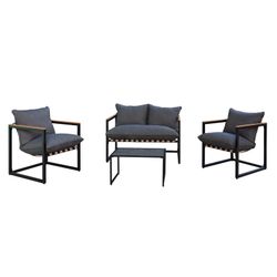 HTI-Living Gartenlounge-Set Terrassenmöbel Loungeset Cirella, (Set, günstig online kaufen