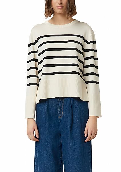 Comma Strickpullover geringelt, Rundhals günstig online kaufen