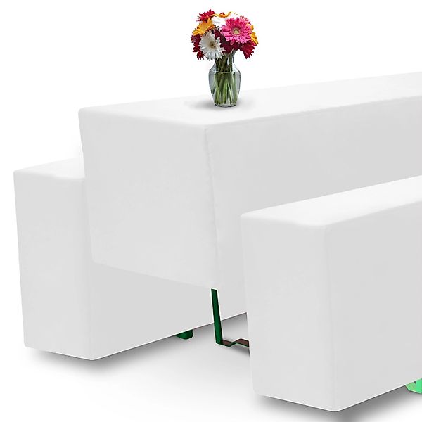 Beautissu Basic M Biertischhusse 50cm Weiß 3tlg günstig online kaufen