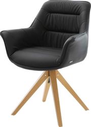 DELIFE Polsterstuhl Kaira-Flex, Holzgestell kantig Natur günstig online kaufen