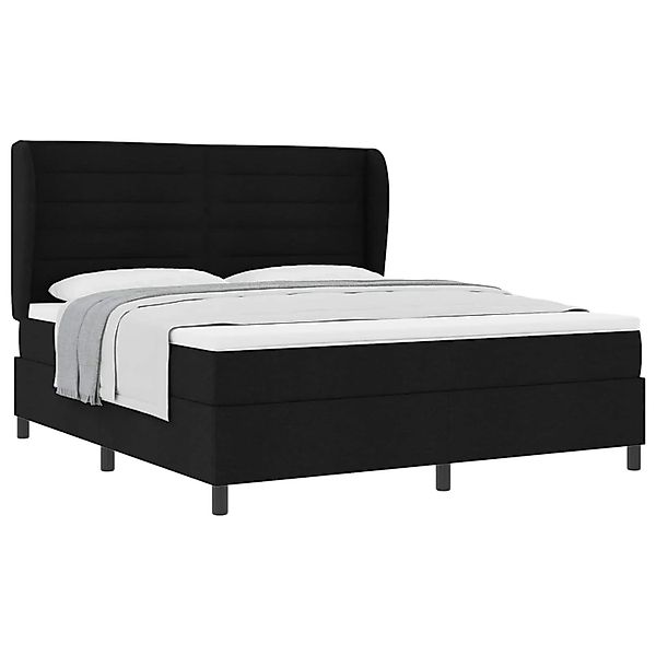 vidaXL Boxspringbett mit Matratze Schwarz 180 x 200 cm Stoff 3340517 günstig online kaufen
