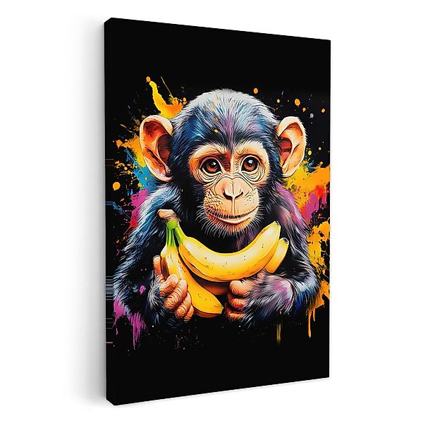 OneMillionCanvasses® Leinwandbild Affe - Graffiti - günstig online kaufen