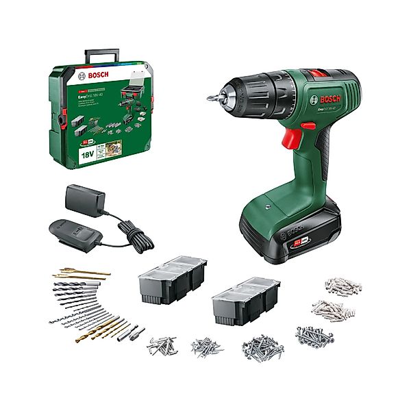 Bosch Akkubohrschrauber EasyDrill 18 V-40 in der Systembox mit 241 Zubehöre günstig online kaufen