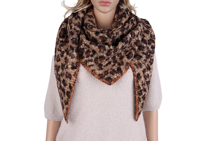 MIRROSI Dreieckstuch kuschliger und warmer Dreiecksschal ca.170x70cm, (Leo günstig online kaufen