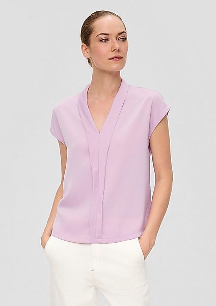 s.Oliver Kurzarmshirt T-Shirt Satiniertes Blusenshirt im Fabricmix günstig online kaufen