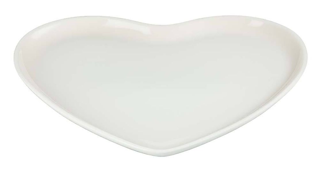 Le Creuset Servierplatte Herzform Steinzeug Meringue 32cm günstig online kaufen