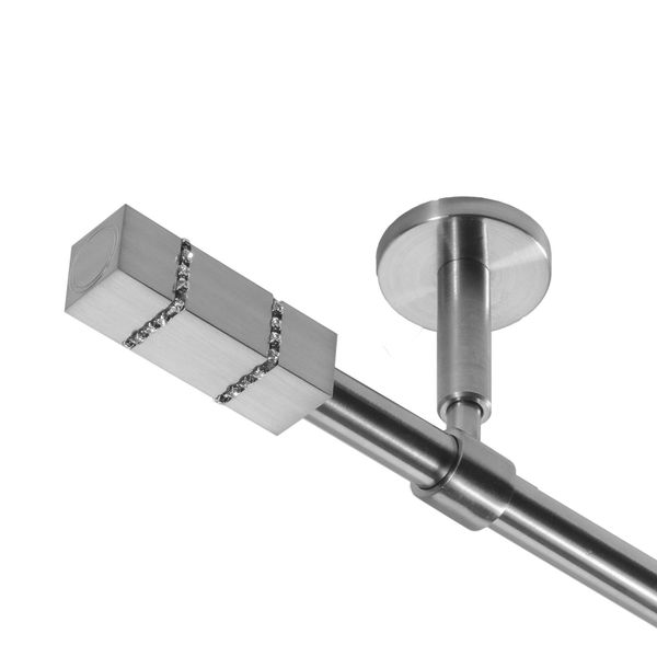 BASIT Gardinenstange Rohr Edelstahloptik 16 mm günstig online kaufen