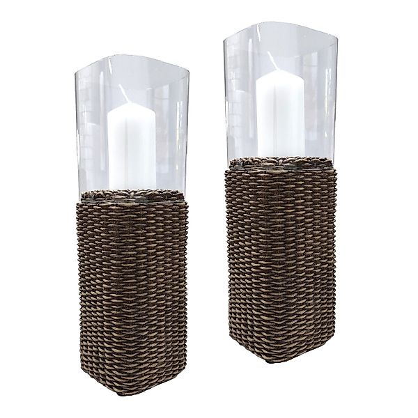 HTI-Living Windlicht Windlicht 2er Set Rattanoptik günstig online kaufen