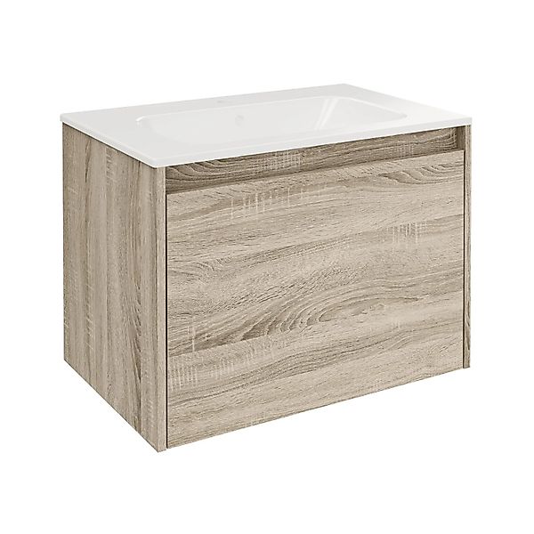 Fackelmann Waschtisch-Set Compact Line 1 Schub 71 cm Sonoma Eiche günstig online kaufen