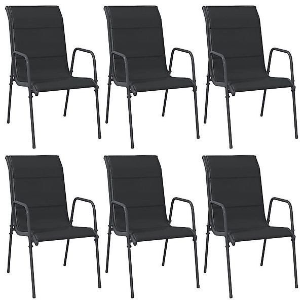 furnicato Gartenstuhl Gartenstühle 6 Stk. Stahl günstig online kaufen