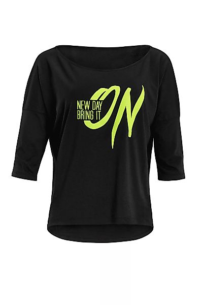 Winshape 3/4-Arm-Shirt "MCS001 ultra leicht", mit Neon gelbem Glitzer-Aufdr günstig online kaufen