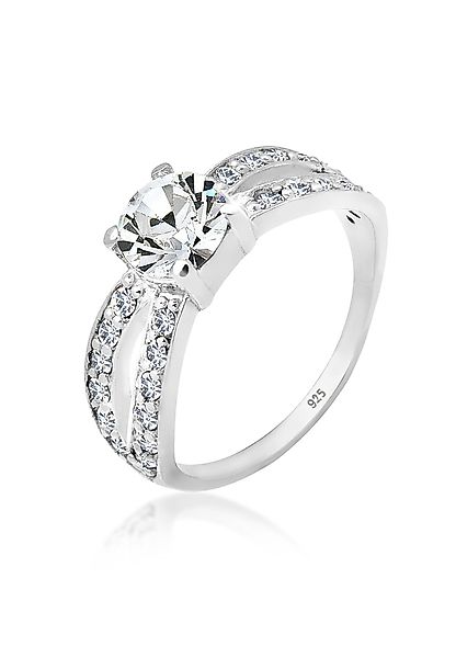 Elli Fingerring Solitär Glamourös Kristall 925 günstig online kaufen