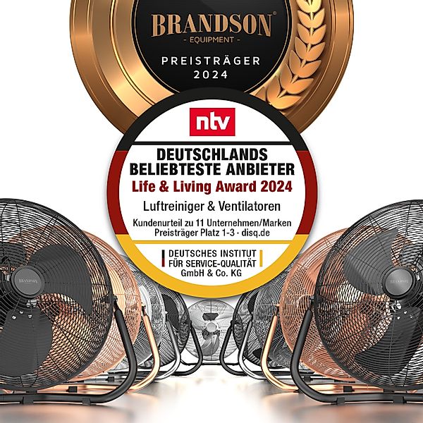 Brandson Windmaschine Chrom Bodenventilator, Retro Stil, günstig online kaufen