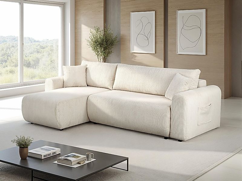 OTTO home Ecksofa JONAA, 241cm, L-Form, Schlafsofa, Boxspringfederung, Cord günstig online kaufen