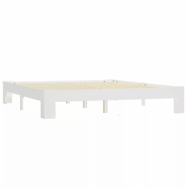 Bettgestell Weiß Massivholz Kiefer 160 Ã 200 Cm günstig online kaufen