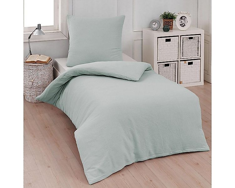 TRAUMSCHLAF Bettwäsche Musselin Uni, Musselin, 2 teilig, luftig, leichte Un günstig online kaufen