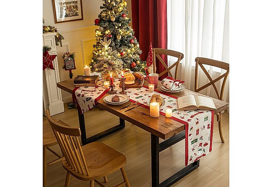 BTTO Tischdecke Weihnachtlich kariertes Dekorativer Tischläufer,Tischläufer günstig online kaufen